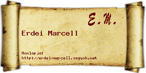 Erdei Marcell névjegykártya
